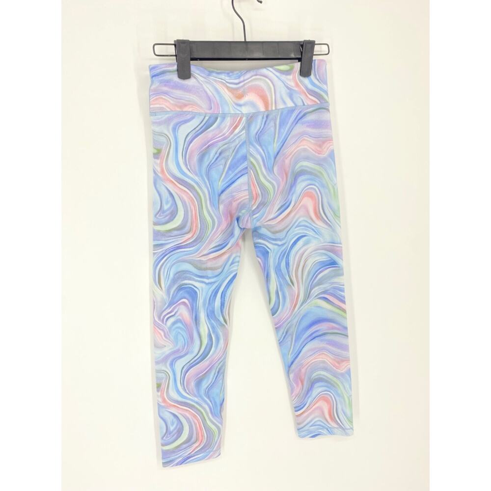 Athleta Girl's Sz XL/14 High Rise Printed Chit Chat Capri Leggings Workout, 2563